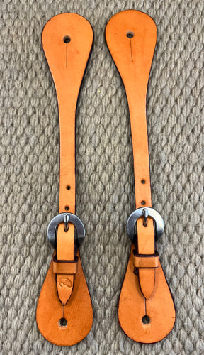 Spur Straps - SPS31 - Men's Russet Straights w/ Stainless Steel
