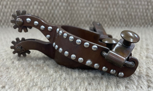 Spurs - SP150 - Cowboy Tack Youth Spurs w/ Plain Dots