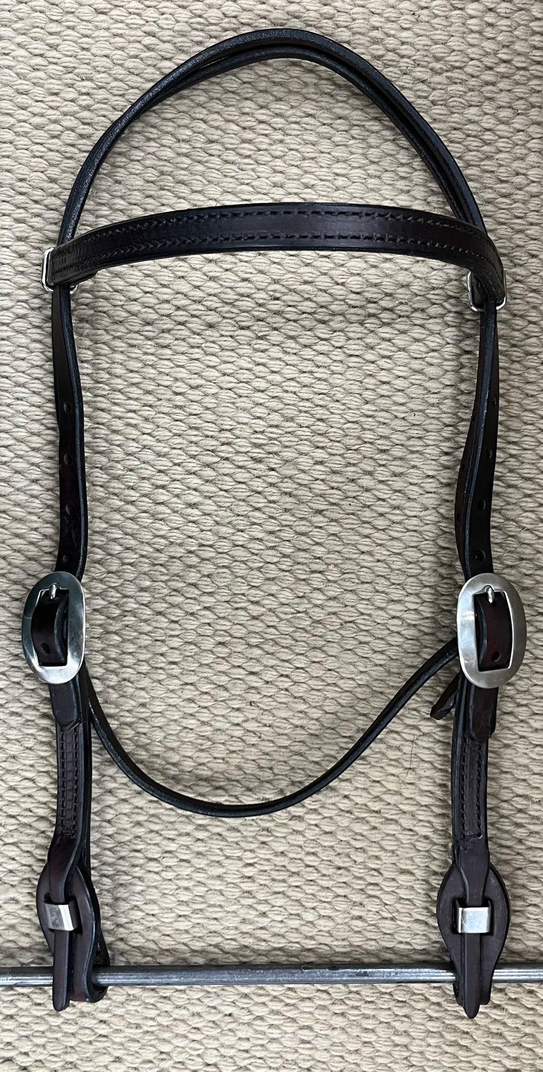 Headstall - HS259 - Dark Oiled Browband w/ Quick Change