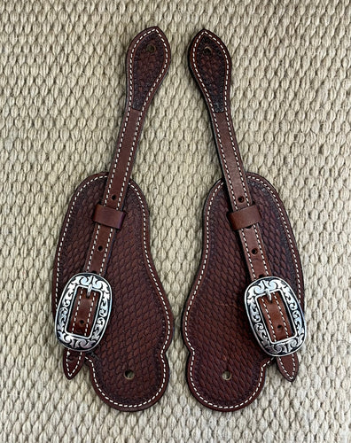 Spur Straps - SPS117 - Weaver Buckaroo Cowboy Basin Chocolate Brown