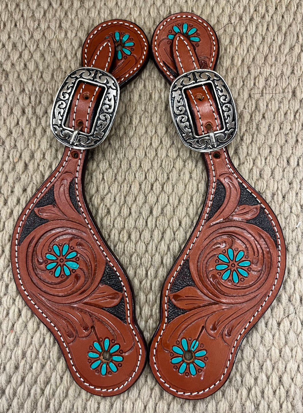 Spur Straps - SPS56 - Ladies Floral w/ Turquoise