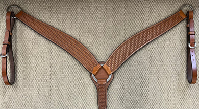 Breast Collar - BC11 - Basket Antiqued Large Shaped