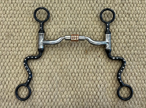 BIT - MB121 - Myler Seven Shank Low Port Comfort Snaffle Black 5”