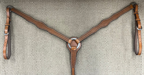 Breast Collar - BC36 - Basket Antiqued Three Scallop