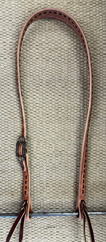 Headstall - HS318 - Weaver Harness Leather Buckstitch Split Ear