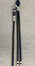 Romal Reins - RR17 - TRB 30 Plait George Moore Black w/ Natural Buttons and Black Accents 84"