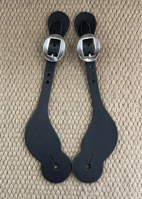 Spur Straps - SPS105 - Plain Black Contour Men's