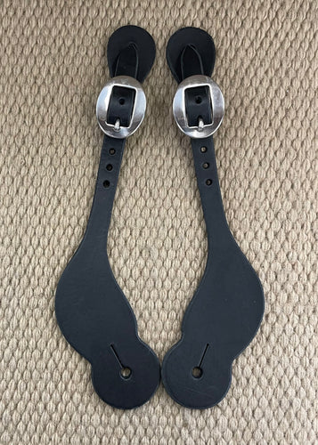 Spur Straps - SPS105 - Plain Black Contour Men's