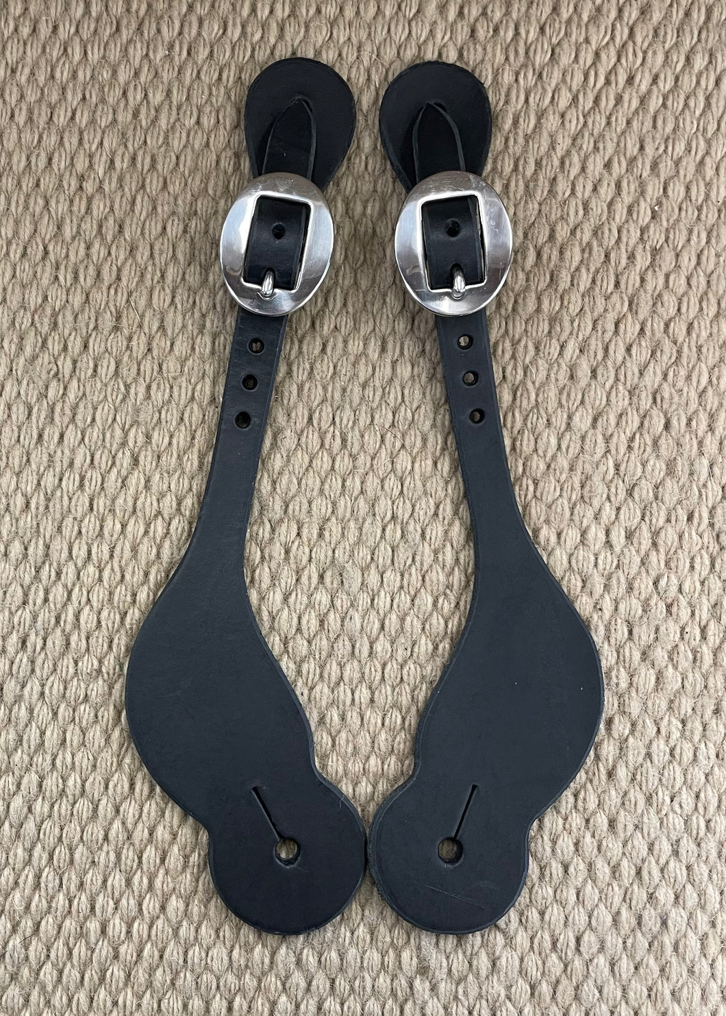 Spur Straps - SPS105 - Plain Black Contour Men's