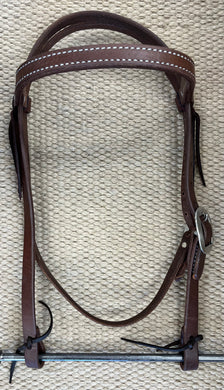 Headstall - HS222 - 3/4” Oiled Single Buckle Browband