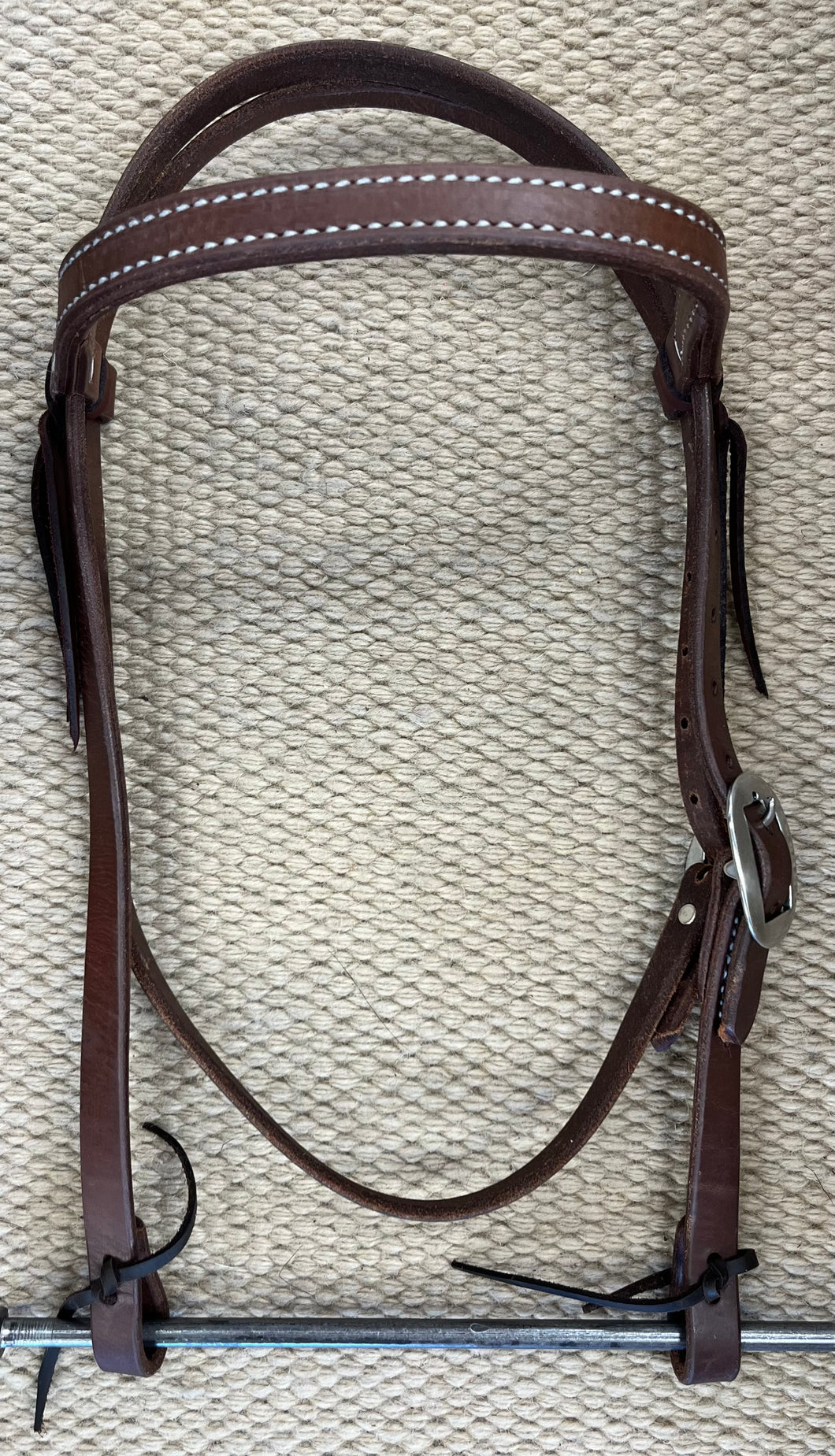 Headstall - HS222 - Oiled Single Adjust Browband