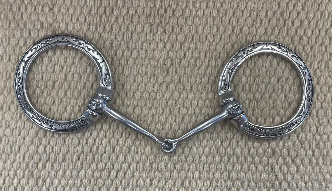 BIT - JW12 - Jeremiah Watt Fancy Ring Snaffle