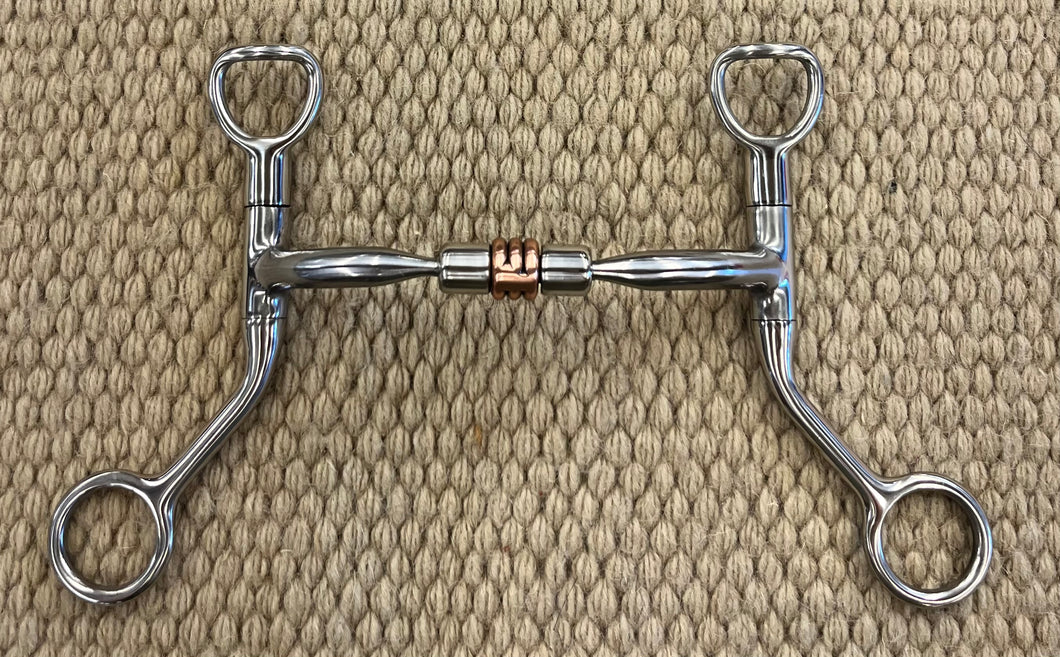BIT - MB96 - Myler HBT Shank Comfort Snaffle w/ Copper Roller 4 3/4”