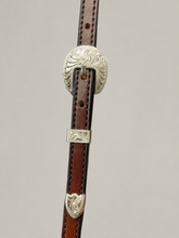 Headstall - HS141 - 1/2" Plain Brown Split Ear with Silver Plate