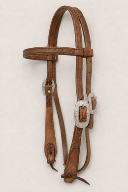 Headstall - HS291 -  5/8” Teardrop Cheek w/ Visalia Buckles & Tie Ends