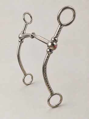 BIT - TB180 - Tom Balding Long Ball Hinge Snaffle Stainless with Dots