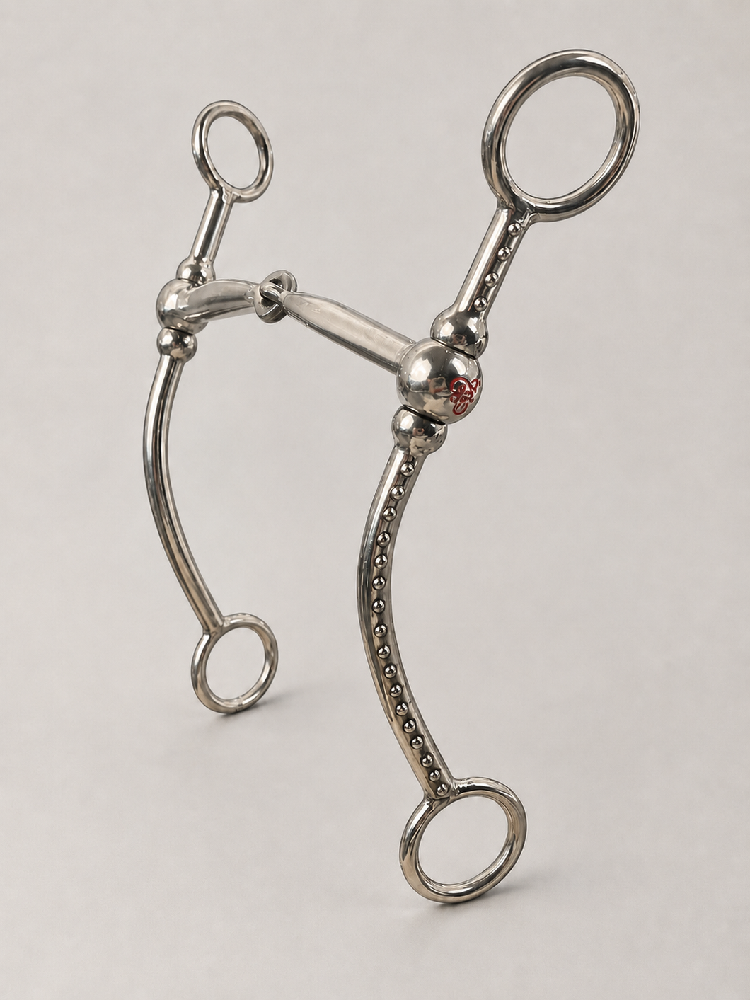 BIT - TB180 - Tom Balding Long Ball Hinge Snaffle Stainless with Dots
