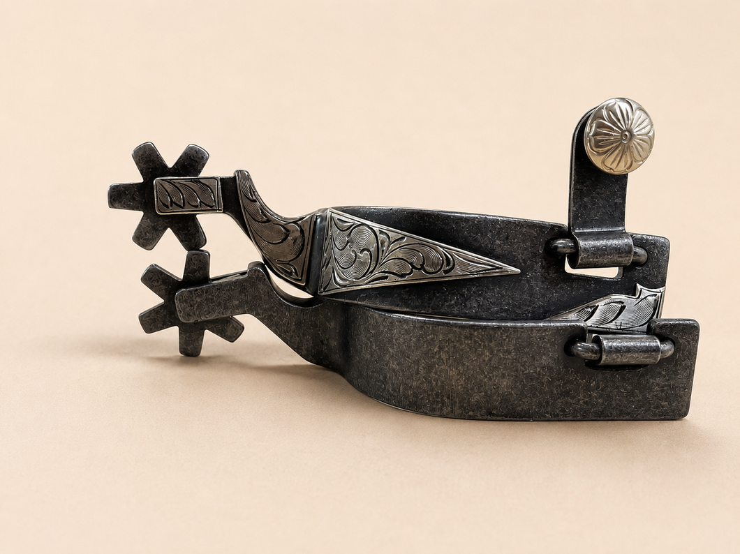 Spurs - SP65 - Pro Choice Antiqued with Silver Overlay