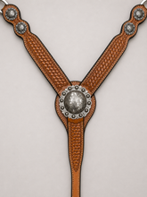 Breast Collar - BC04 - Hansen Silver with Yuma Berry