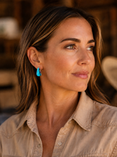 Jewelry - JWR16 - Sterling Silver Zuni Turquoise & Multi-Stone Inlay Stud Earrings