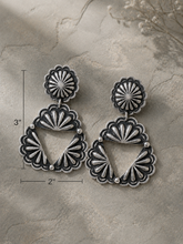 Jewelry - JWR19 - Tahe Navajo Sterling Silver Concho Dangle Earrings