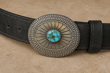 Jewelry - JWR20 - Sterling Silver and Kingman Western Belt Buckle