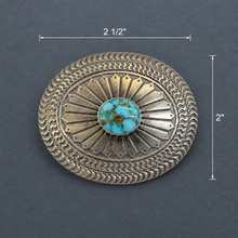 Jewelry - JWR20 - Sterling Silver and Kingman Western Belt Buckle