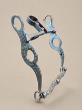 BIT - CE04 - Classic Equine Responder Shank Cowhorse Bit with Keyhole Double Roller