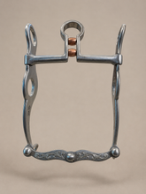 BIT - CE04 - Classic Equine Responder Shank Cowhorse Bit with Keyhole Double Roller
