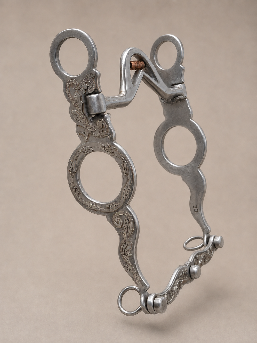 BIT - CE06 - Classic Equine Headsetter Shank Cowhorse Bit with Port Roller