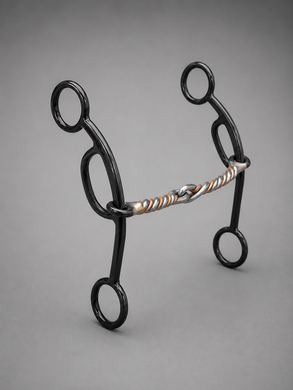 BIT - DT223- Dutton Sliding Gag Twisted Copper Snaffle