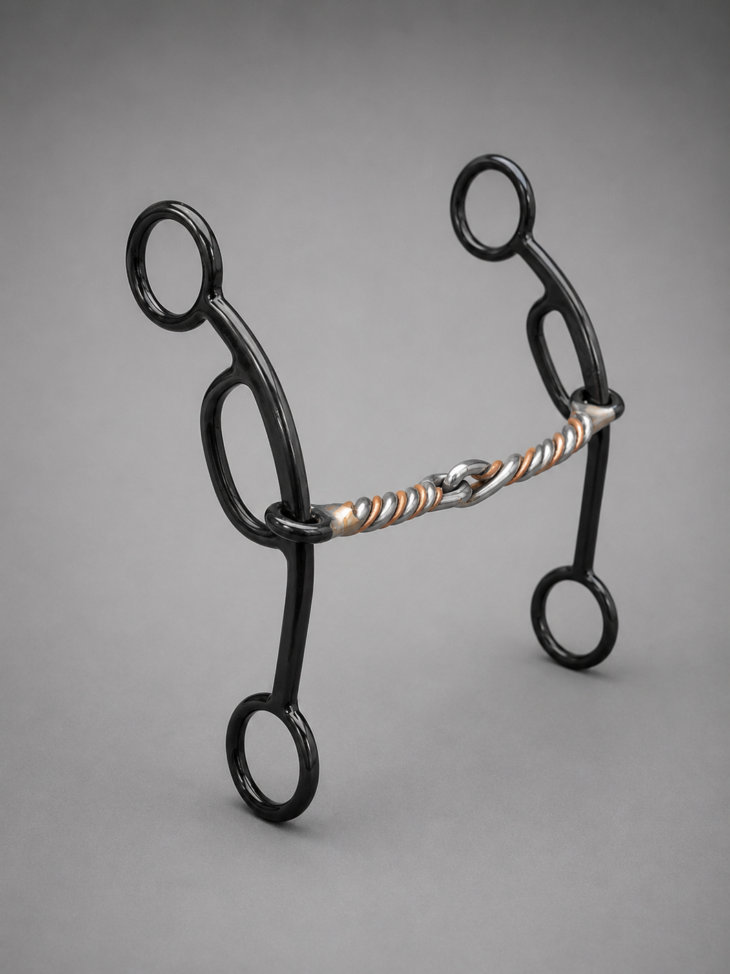 BIT - DT223- Dutton Sliding Gag Twisted Copper Snaffle