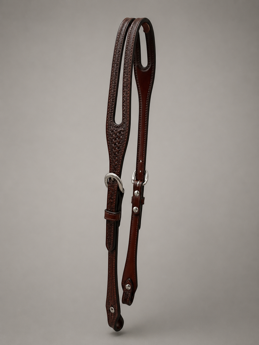 Headstall - HS200 - Basket Brown Split Ear