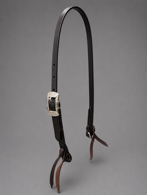 Headstall - HS21 - Chocolate Split Ear Headstall with Prescott Buckle