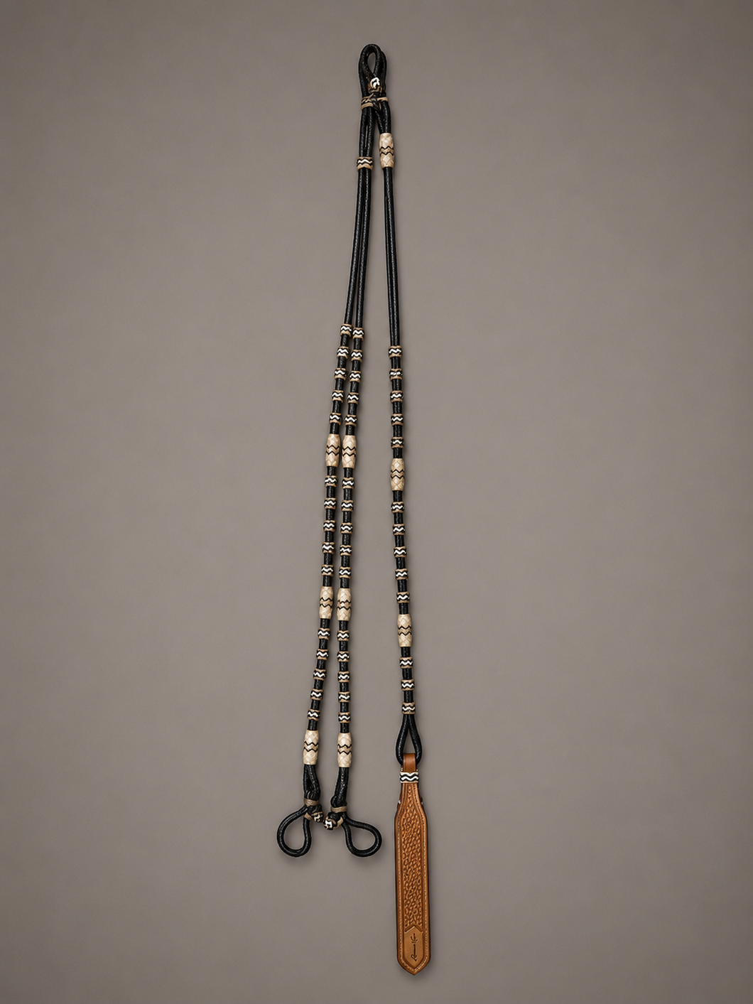 Romal Reins - RR109 - Pro Choice Dark Brown with Natural Knots 98