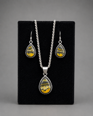 Jewelry JWR13 - Bumble Bee Jasper Sterling Silver Set
