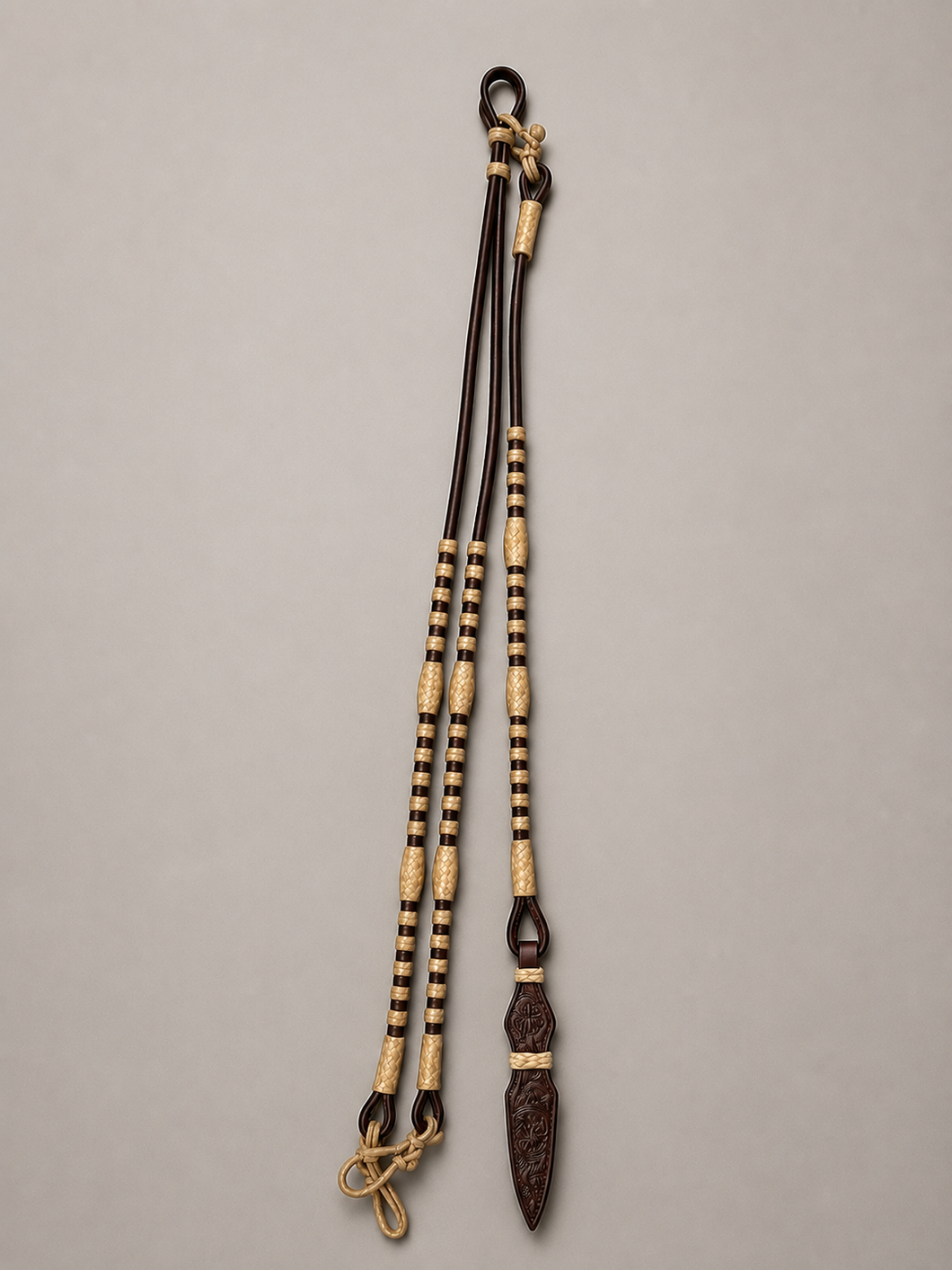 Romal Reins - RR89 - Rolled Leather w/ Rawhide Accents 104