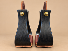 Stirrups - STP77 - Nettles 3" Flat Bottom Torched Matte Finish