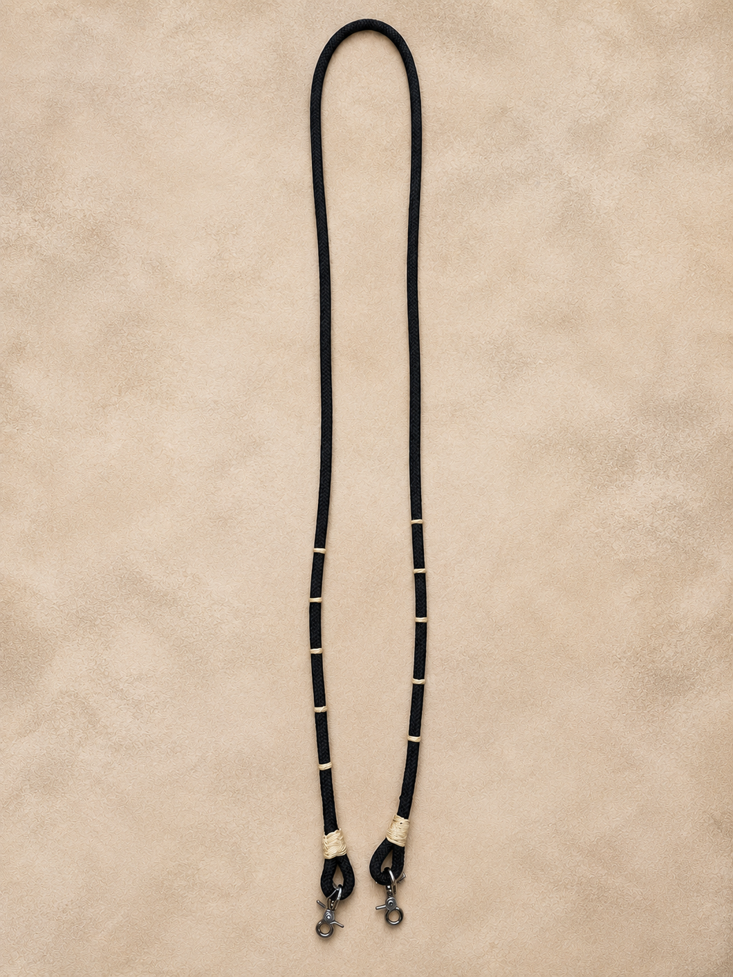 Closed Reins - CR56 - Black Braided Rope Reins
