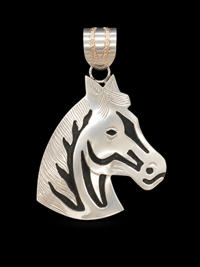 Jewelry - JWR22 -  Sterling Silver Horse Head Pendant