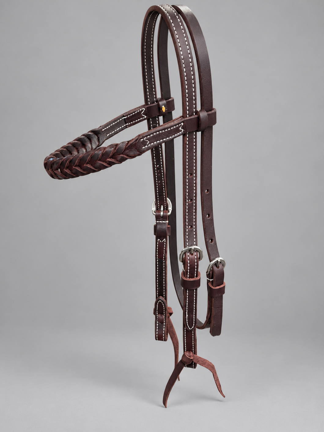 Headstall - HS404- Browband Latigo with Blood Knots