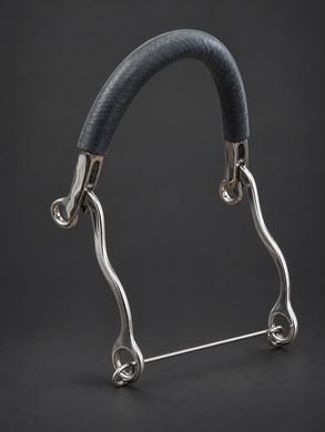 BIT - RM118 - Stainless Steel Mechanical Hackamore Rubber Covered Bike Chain Pony