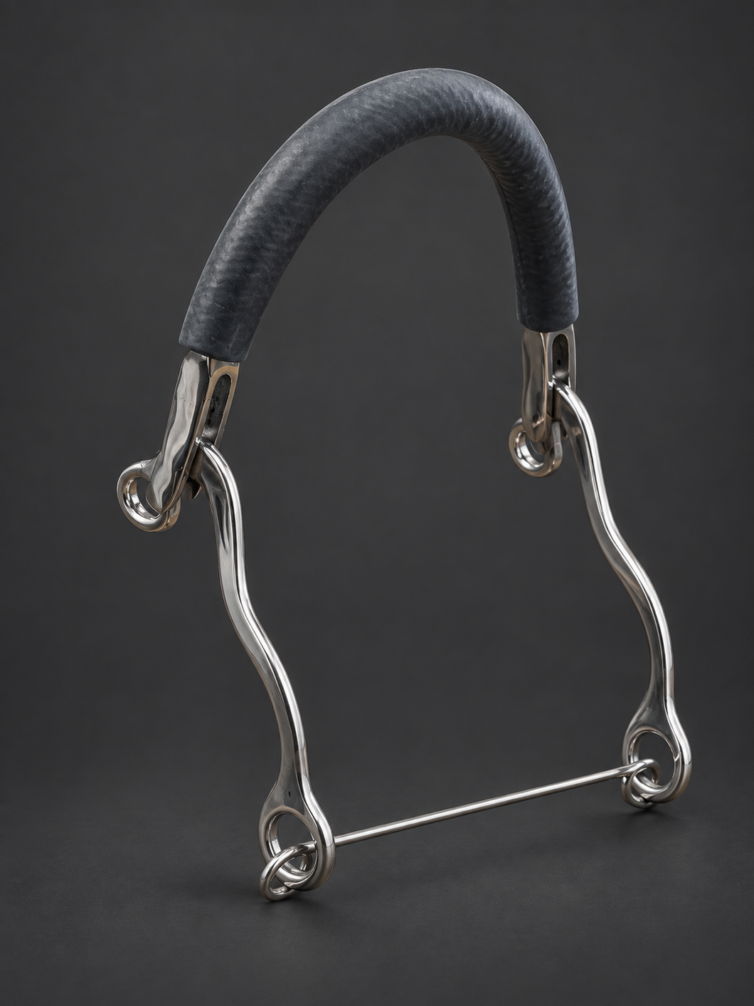BIT - RM118 - Stainless Steel Mechanical Hackamore Rubber Covered Bike Chain Pony
