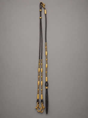 Romal Reins - RR07 - California Style Chocolate Leather with Rawhide Knots 104”