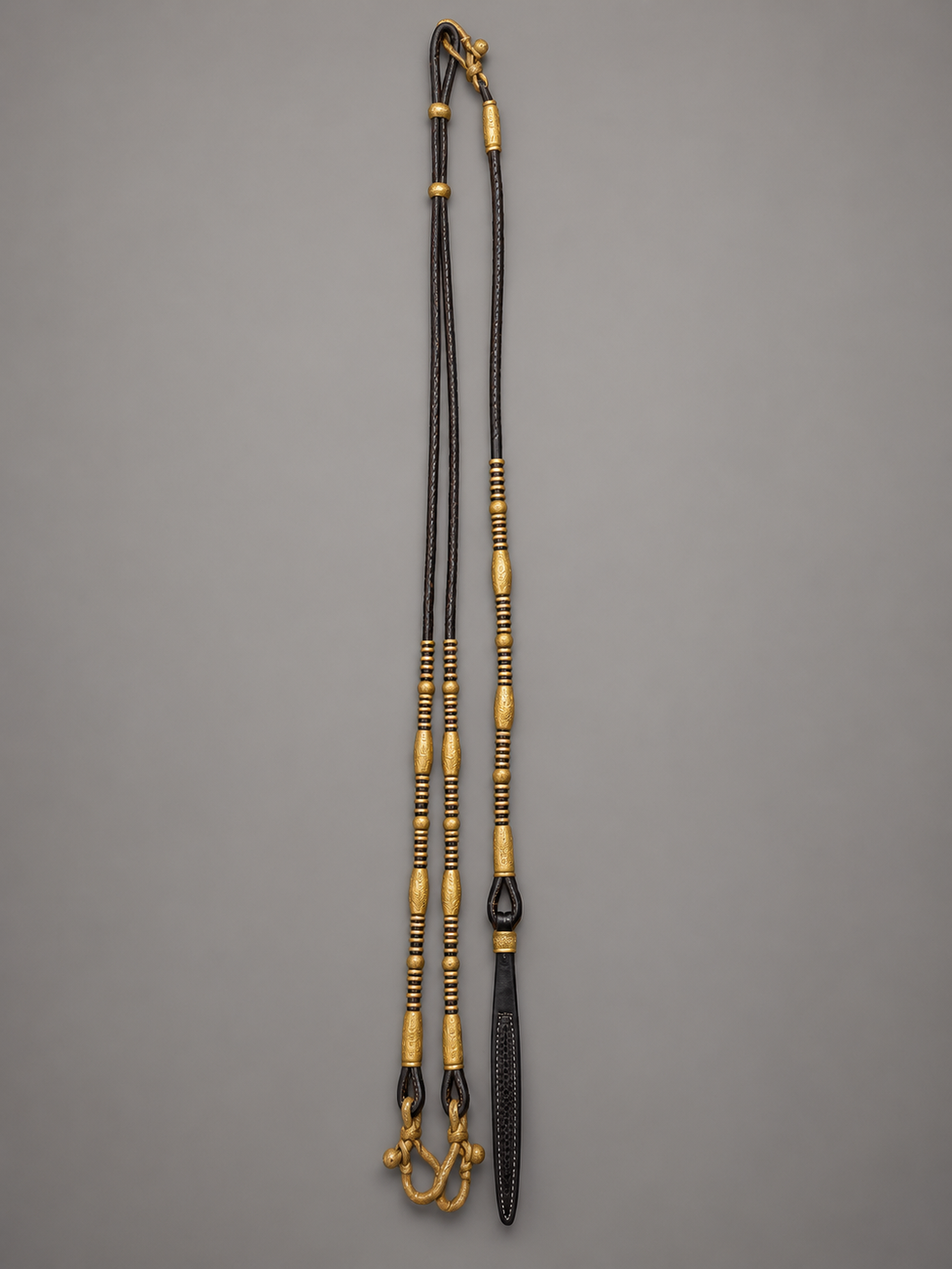 Romal Reins - RR07 - California Style Chocolate Leather with Rawhide Knots 104”