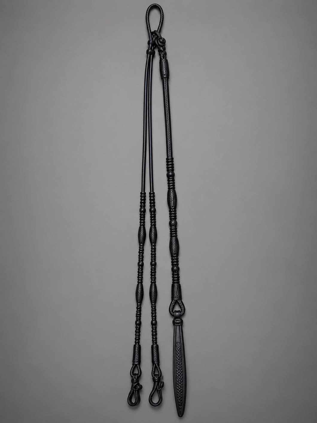 Romal Reins - RR08 - California Style Black Leather