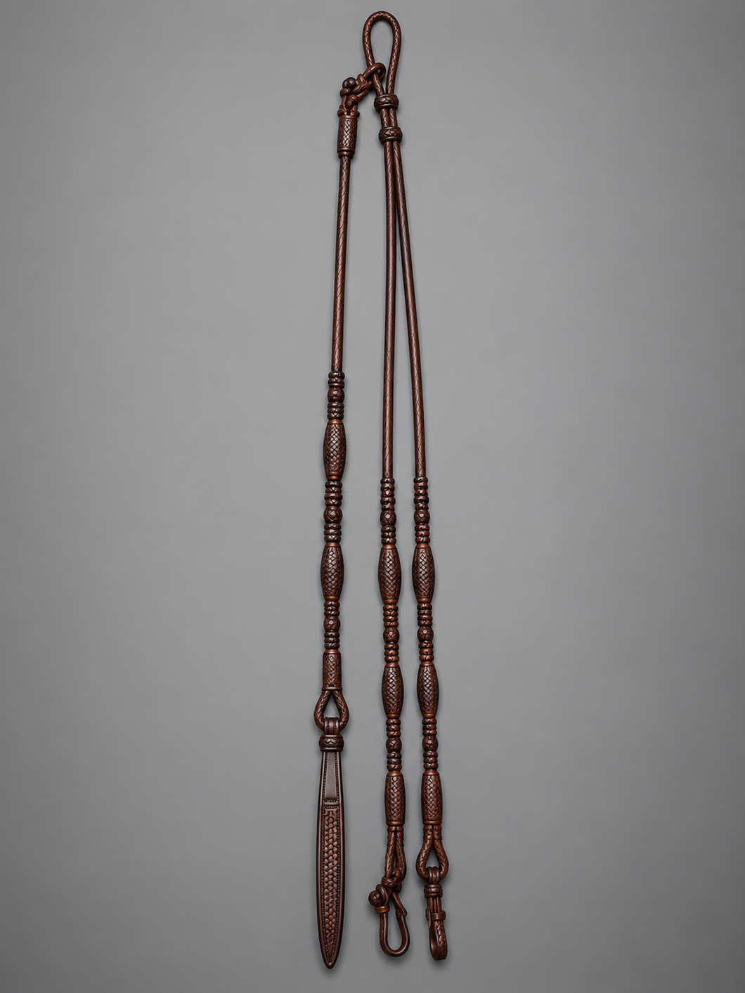 Romal Reins - RR102 - Dark Chocolate 12 Plait 104