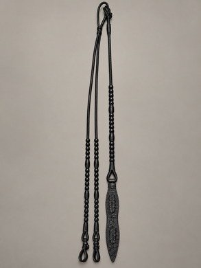 Romal Reins - RR69 - 16 Plait GM Kangaroo Black 110