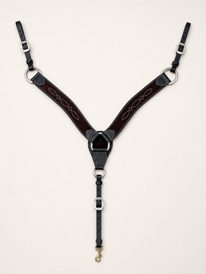 Breast Collar - BC10 - Chocolate Roughout Gunslinger 2