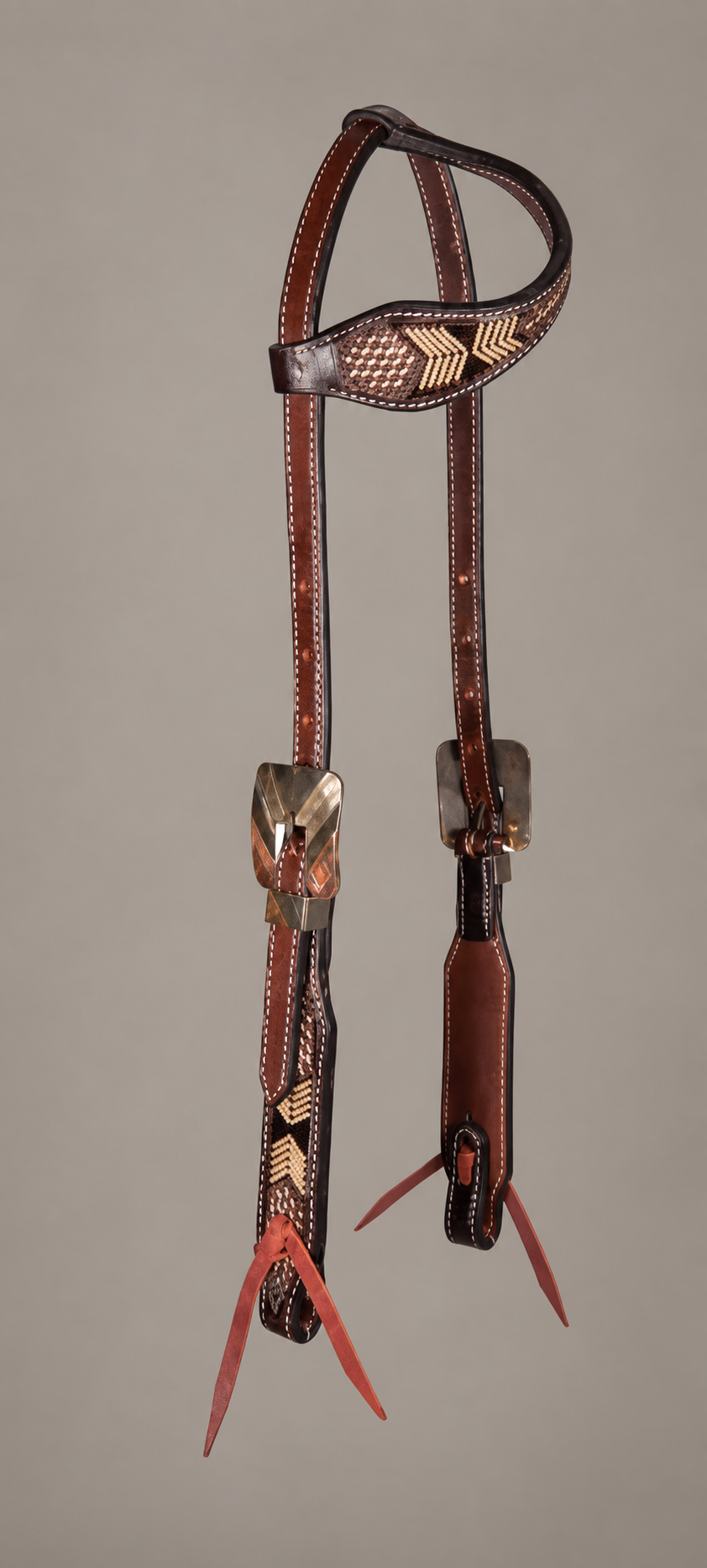 Headstall - HS407 - Chocolate Arrowhead Single Ear